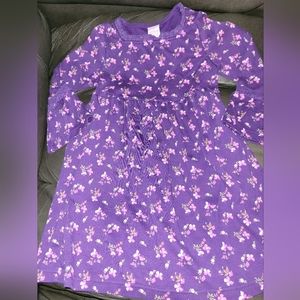 💜 Vintage Gymboree Folk Song Purple Floral Lap Dress Toddler Girls